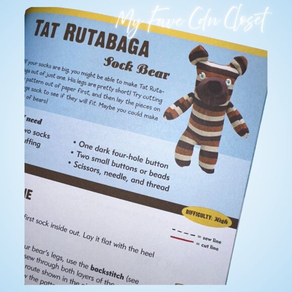 ***NEW***How to Make a Sock Monkey Book (9 animal designs) + 14 prs of Socks - Picture 3 of 10